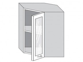 1.60.3у Шкаф настенный (h=720) угловой на 600мм со стекл. дверцей в Симе - sim.magazinmebel.ru | фото