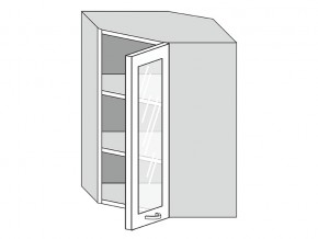 19.60.3у Шкаф настенный (h=913) угловой на 600мм со стекл. дверцей в Симе - sim.magazinmebel.ru | фото