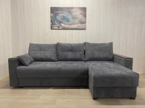 Диван Комфорт-3 ПБ+МДФ Тик-Так велюр Sensey steel grey в Симе - sim.magazinmebel.ru | фото