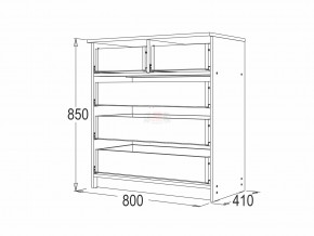 Комод 8 фант ясень анкор в Симе - sim.magazinmebel.ru | фото - изображение 2