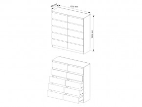 Комод Мори МК1200.10 Белый в Симе - sim.magazinmebel.ru | фото - изображение 3