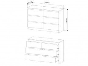 Комод Мори МК1200.6 Графит в Симе - sim.magazinmebel.ru | фото - изображение 2