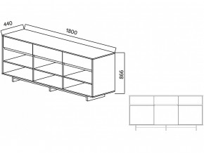 Комодино Moderno-1800 В-2 Ф6 в Симе - sim.magazinmebel.ru | фото - изображение 5