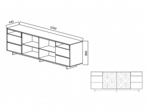 Комодино Moderno-2200 Ф2 в Симе - sim.magazinmebel.ru | фото - изображение 4