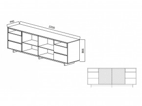 Комодино Moderno-2200 Ф4 в Симе - sim.magazinmebel.ru | фото - изображение 4