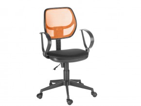 Кресло компьютерное Флеш Рондо черный/оранжевый в Симе - sim.magazinmebel.ru | фото