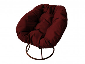 Кресло Пончик без ротанга бордовая подушка в Симе - sim.magazinmebel.ru | фото