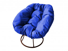 Кресло Пончик без ротанга синяя подушка в Симе - sim.magazinmebel.ru | фото