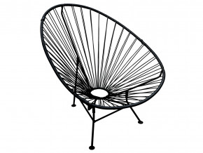 Кресло Ракушка с ротангом чёрный в Симе - sim.magazinmebel.ru | фото