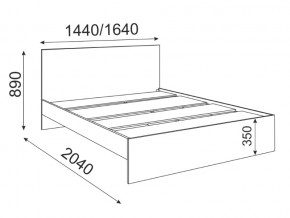 Кровать 1400 Осло модуль 4 в Симе - sim.magazinmebel.ru | фото - изображение 2