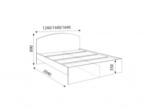 Кровать 1600R Осло модуль М10 с настилами Лайт Цемент светлый в Симе - sim.magazinmebel.ru | фото - изображение 2