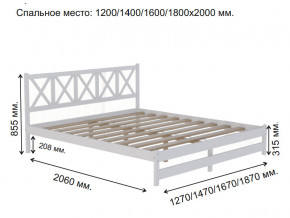 Кровать 2-х спальная Аист-8 Классика белый 1800х2000 мм в Симе - sim.magazinmebel.ru | фото - изображение 2