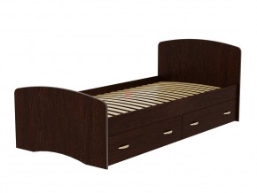 Кровать-6 одинарная с 2-мя ящиками 900*2000 венге в Симе - sim.magazinmebel.ru | фото