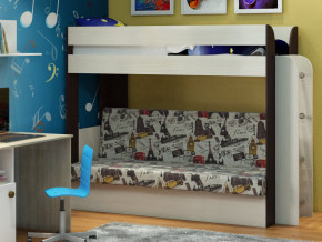 Кровать двухъярусная Карамель 75 венге ткань биг бен в Симе - sim.magazinmebel.ru | фото