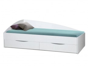 Кровать Фея-3 асимметричная 2000х900 белый в Симе - sim.magazinmebel.ru | фото