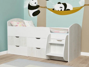 Кровать Малыш-7 Винтербер-Белое дерево в Симе - sim.magazinmebel.ru | фото