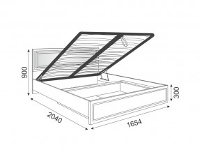 Кровать подъемная со спинкой Беатрис 11 Орех в Симе - sim.magazinmebel.ru | фото - изображение 2