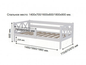 Кровать софа Аист-3 Классика белый 1600х800 мм в Симе - sim.magazinmebel.ru | фото - изображение 2