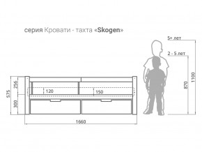 Кровать-тахта Svogen с ящиками и бортиком бежевый в Симе - sim.magazinmebel.ru | фото - изображение 3