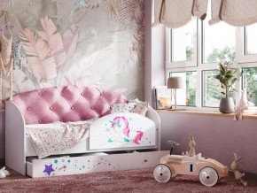 Кровать Звездочка с бортиком Белый-розовый в Симе - sim.magazinmebel.ru | фото