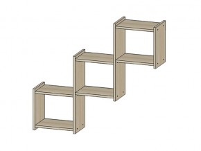 Полка Квадро ясень шимо светлый в Симе - sim.magazinmebel.ru | фото