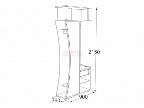 Прихожая Саша 18 в Симе - sim.magazinmebel.ru | фото - изображение 2