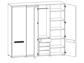 Шкаф 205-SZF2D2L/21/22 Ацтека белый в Симе - sim.magazinmebel.ru | фото - изображение 2