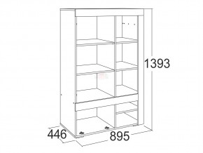 Шкаф комбинированный низкий Ольга 19 в Симе - sim.magazinmebel.ru | фото - изображение 2