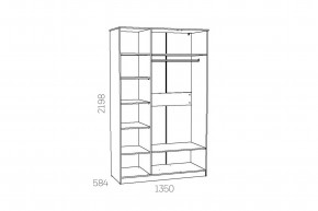 Шкаф комбинированный Оливия НМ 040.33 Х в Симе - sim.magazinmebel.ru | фото - изображение 3