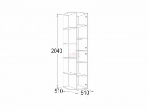 Шкаф крайний Омега 16 в Симе - sim.magazinmebel.ru | фото - изображение 2