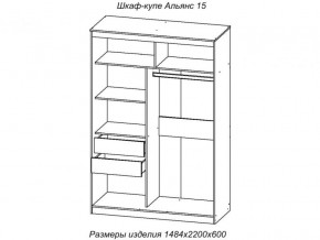 Шкаф-купе Альянс 15 комплект зеркал №2 в Симе - sim.magazinmebel.ru | фото - изображение 2