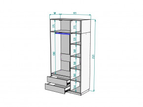 Шкаф Malta light H298 с антресолью HA3 Белый в Симе - sim.magazinmebel.ru | фото - изображение 2