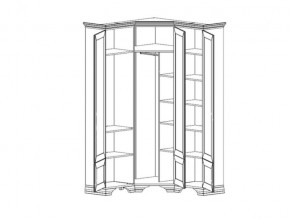 Шкаф угловой S320-SZFN5D Кентаки каштан в Симе - sim.magazinmebel.ru | фото - изображение 2