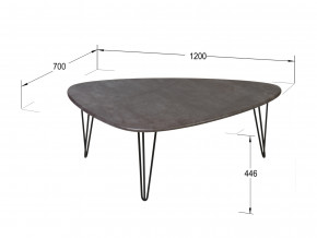 Стол журнальный Престон серый бетон в Симе - sim.magazinmebel.ru | фото - изображение 2