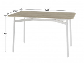 Стол обеденный Кросс дуб санремо/белый в Симе - sim.magazinmebel.ru | фото - изображение 2