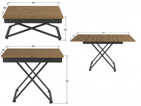 Стол универсальный трансформируемый Генри дуб шерман в Симе - sim.magazinmebel.ru | фото - изображение 2