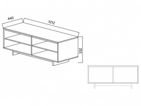 Тумба для ТВА Moderno-1200 Ф6 в Симе - sim.magazinmebel.ru | фото - изображение 4