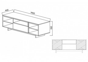 Тумба для ТВА Moderno-1400 Ф3 в Симе - sim.magazinmebel.ru | фото - изображение 4