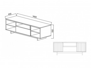 Тумба для ТВА Moderno-1400 Ф5 в Симе - sim.magazinmebel.ru | фото - изображение 5