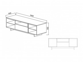 Тумба для ТВА Moderno-1400 Ф6 в Симе - sim.magazinmebel.ru | фото - изображение 4