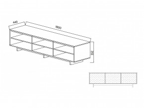 Тумба для ТВА Moderno-1800 Ф1 в Симе - sim.magazinmebel.ru | фото - изображение 2