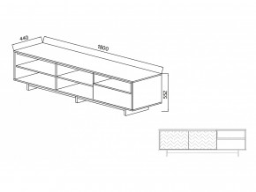 Тумба для ТВА Moderno-1800 В-1 Ф1 в Симе - sim.magazinmebel.ru | фото - изображение 2