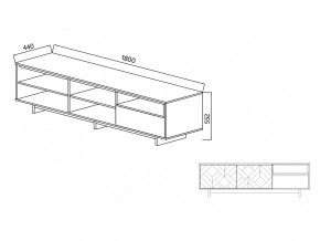 Тумба для ТВА Moderno-1800 В-1 Ф2 в Симе - sim.magazinmebel.ru | фото - изображение 4