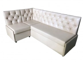 Угловой диван Призма со стяжками белый со спальным местом в Симе - sim.magazinmebel.ru | фото